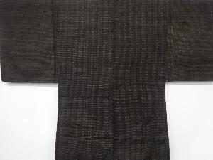 アンティーク　手織り紬抽象模様織出し男物羽織
